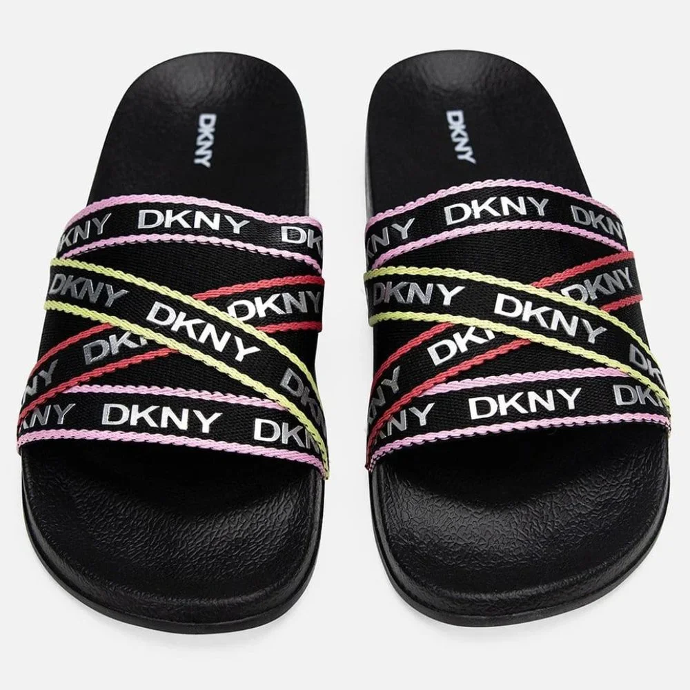 New DKNY JOJO WEB Slides Sandals DKN498CC - Picture 1 of 2